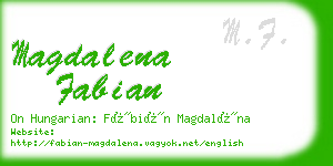 magdalena fabian business card